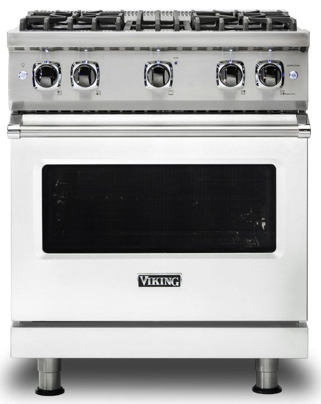 Viking® 5 Series 30" Frost White Pro Style Liquid Propane Range-0