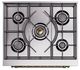 Ilve® Nostalgie II Noblesse 30'' Midnight Blue Pro Style Dual Fuel Range with Brass Trim-2