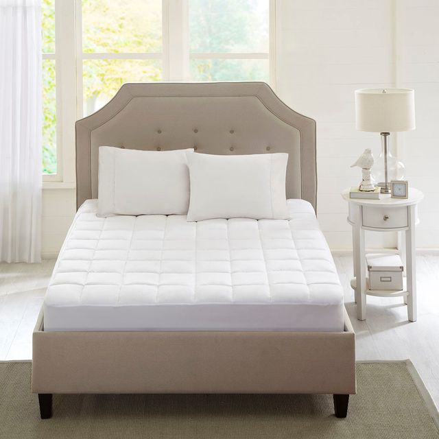 Olliix by Sleep Philosophy Highline White Twin 3M Microfiber Mattress Pad-1