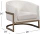Bassett Mirror Neve Brushed Gold/Ivory Accent Chair-3