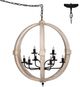 A & B Home Classic Vintage Matte Black/White Round Nine-Light Chandelier-1