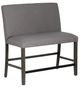 Powell® Seneca Gray Upholstered Counter Bench-0