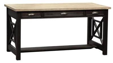 Liberty Furniture Heatherbrook 3-Piece Ash/Charcoal Complete Desk Set-2