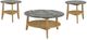 Coaster® Bradley 3-Piece Gray/Natural Coffee Table Set-0
