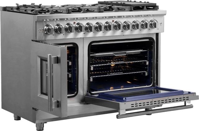 FORNO® Massimo 48" Stainless Steel Pro Style Dual Fuel Range-2