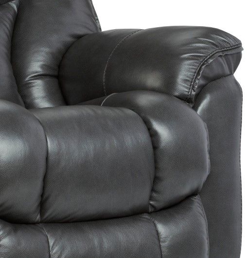 HomeStretch Stallion Gray Leather Manual Rocker Recliner-2