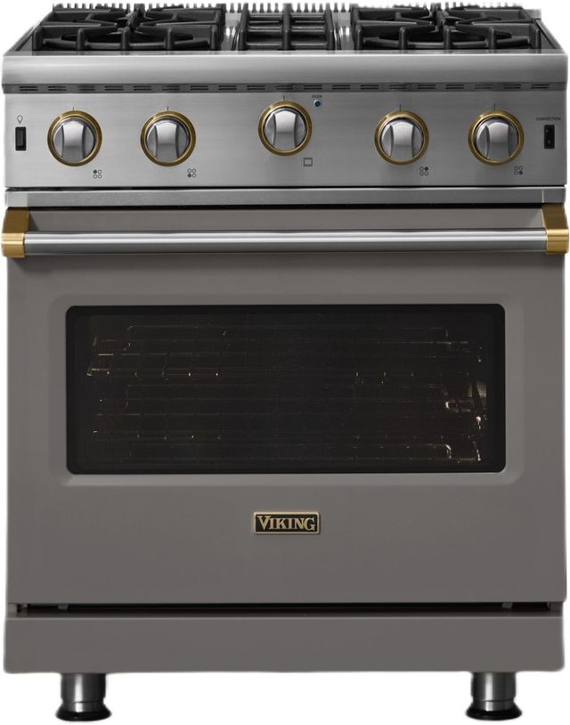 Viking® 5 Series 30" Damascus Gray Liquid Propane Pro Style Gas Range-0