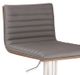 Armen Living Cafe Brushed Stainless Steel/Gray/Walnut Adjustable Swivel Bar Stool-2