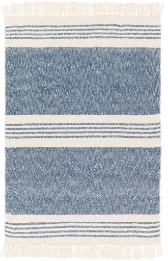 Surya Chamonix Dark Blue 50"x60" Throw Blanket-1
