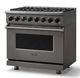 Viking® 7 Series 36" Damascus Gray Pro Style Dual Fuel Range-2