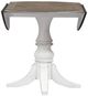 Liberty Furniture Magnolia Manor 5-Piece Antique White/Weathered Bark Optional Drop Leaf Dining Set-3