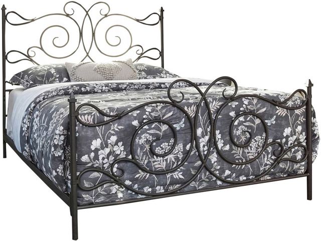 Coaster® Parleys Dark Bronze Queen/Full with Scroll Headboard-1