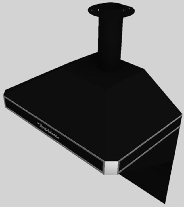 Vent-A-Hood® A Series 42" Black Retro Style Wall Mounted Range Hood-1