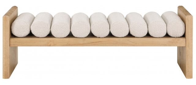 Meridian Furniture Waverly Cream/Natural 52" Upholstered Bench-1