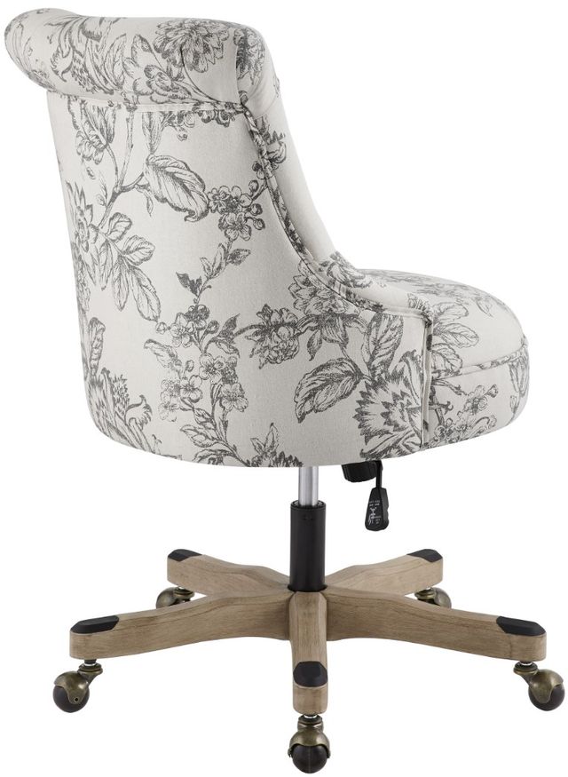 Linon Sinclair Brown/White Office Chair-4