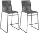 Coaster® Jerome 2-Piece Charcoal/Gunmetal Upholstered Bar Stools-1