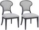 Bassett Mirror Mateo 2-Piece Black Dining Side Chair-0