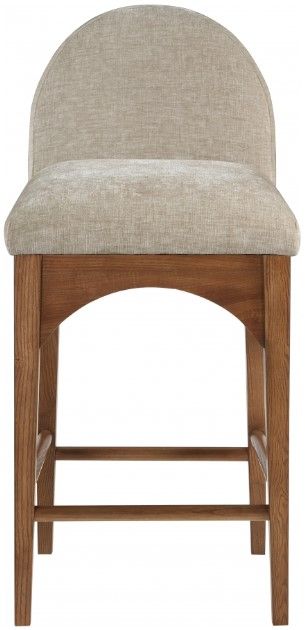 Meridian Furniture Waldorf Beige/Walnut Brown Counter Stool-1