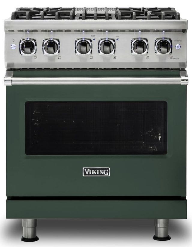 Viking® 5 Series 30" Blackforest Green Pro Style Dual Fuel Natural Gas Range-0