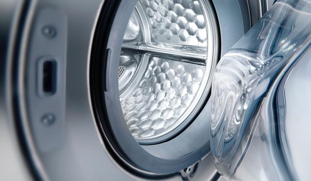 Credit: Miele Close view of the inside of a Miele washing machine