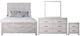 New Classic® Home Furnishings Biscayne 4-Piece Driftwood California King Panel Bedroom Set-0