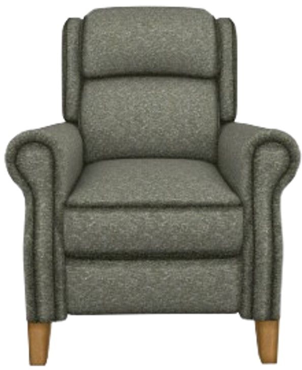 Best® Home Furnishings Customizable Joanna Manual High Leg Recliner with Honey Birch Legs-1