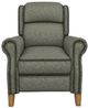Best® Home Furnishings Customizable Joanna Manual High Leg Recliner with Honey Birch Legs-1