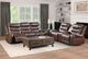 Homelegance® Putnam Brown Power Double Reclining Console Loveseat-1