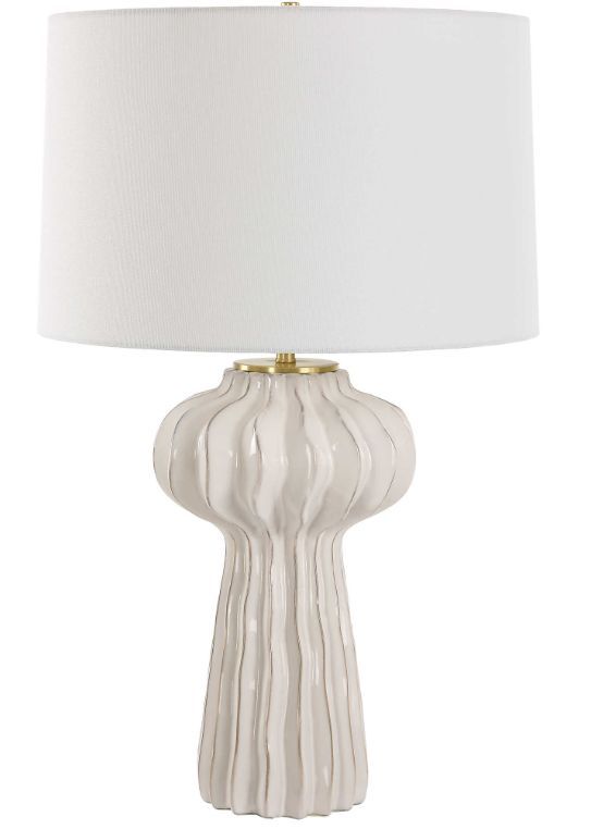 Uttermost® Wrenley Off-White Glaze Table Lamp-0