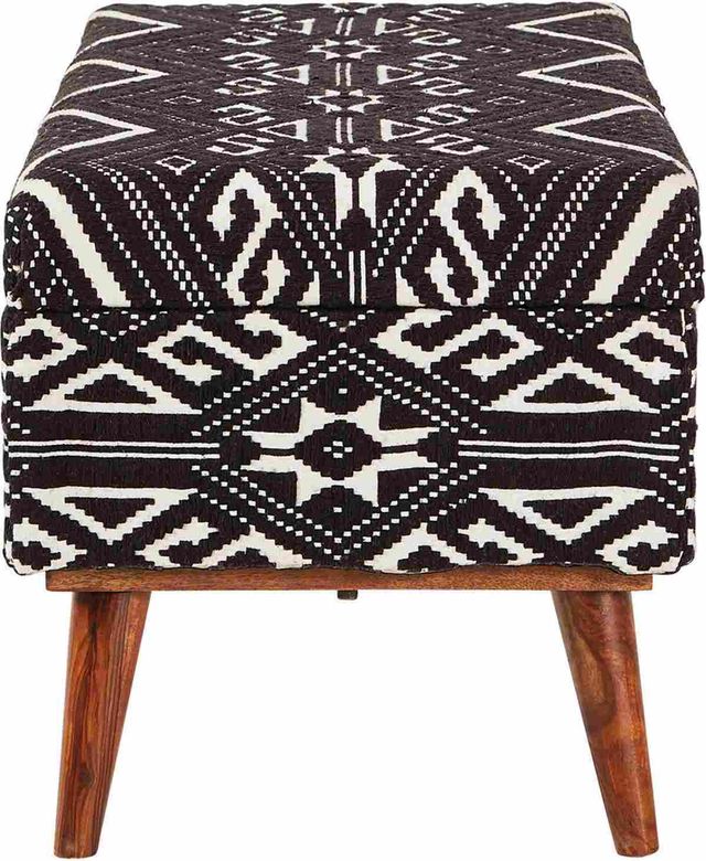 Coaster® Cababi Black/White Upholstered Storage Bench-3