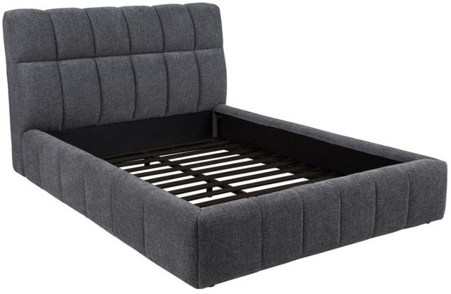 Coaster® Nollet Gray Queen Upholstered Platform Panel Bed-1