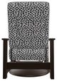 Telescope Casual Leeward Agra Classic/Kona Fabric/Polymer Outdoor Cushion Swivel Hidden Rocker with Chestnut Rustic Arms-3