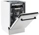 ZLINE Autograph Edition 18" Satin Stainless Steel Built In Dishwasher with Matte Black Handle-3
