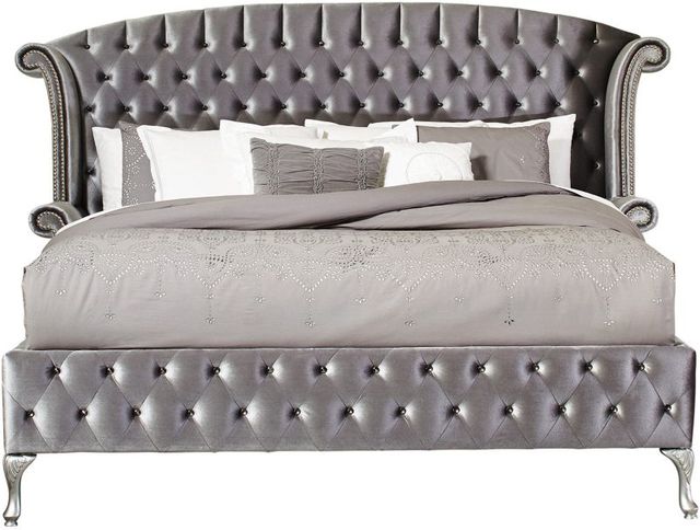Coaster® Deanna Metallic Queen Upholstered Bed-1