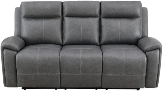 Steve Silver Co. Gaston Gray Manual Reclining Sofa with Drop-Down Console-3