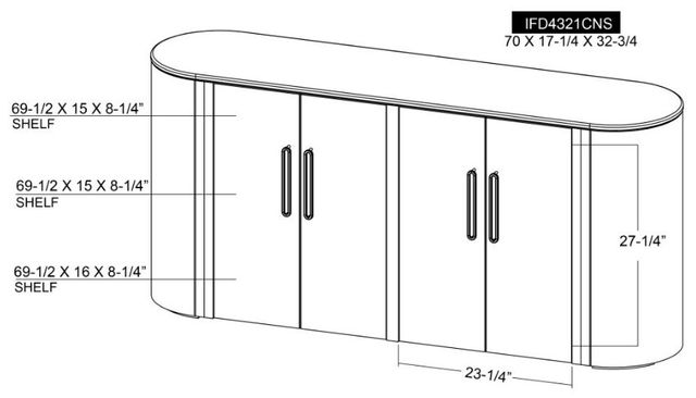 International Furniture Direct Balam Stained White TV Stand-3