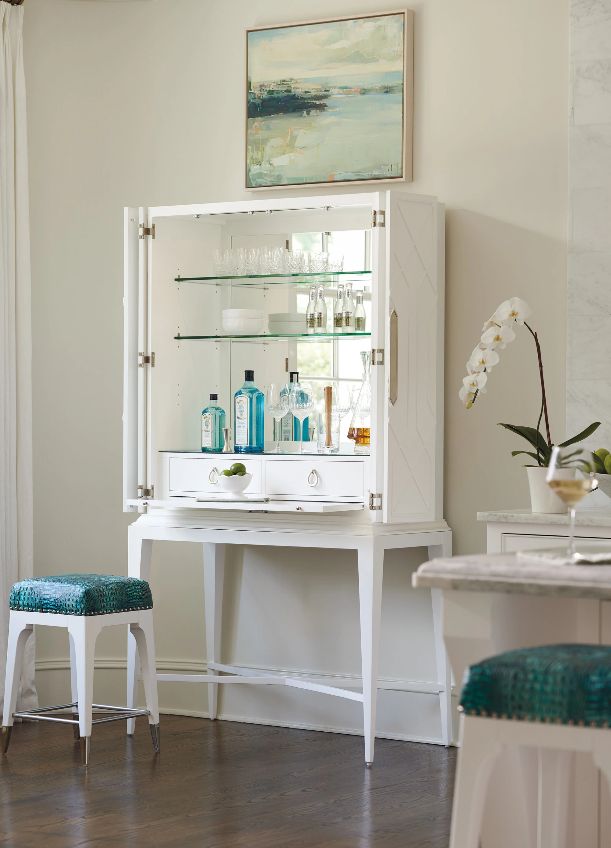 Lexington Home Avondale Elmhurst White Bar Cabinet-3