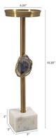 A & B Home Gold/White Tall Pillar Holder-2