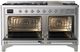 Ilve® Majestic III 60" Stainless Steel Pro Style Dual Fuel Liquid Propane Range with Triple Glass Door and Chrome Trim-1