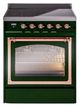 Ilve® Nostalgie II Noblesse 30'' Emerald Green Pro Style Induction Range with Copper Trim-0
