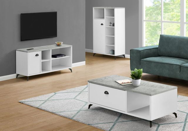 Monarch Specialties Inc. Grey/White Tv Stand-2