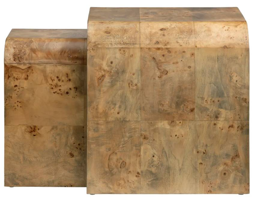 Crestview Collection Richmond Mappa Burl Nested Tables - Thumbnail 3