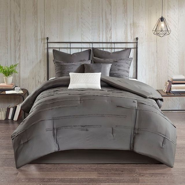 Olliix by 510 Design Grey Jenda 8 Piece King Comforter Set-0