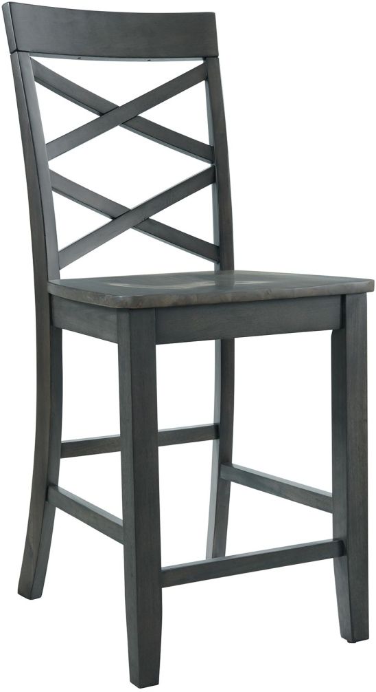Elements International Renegade 6-Piece Grey Counter Height Dining Set-3