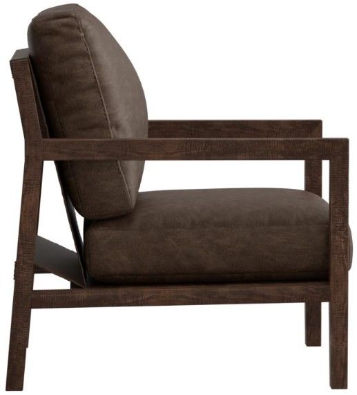 International Furniture Direct Milan Brown/Lacquer Brown Accent Chair-2