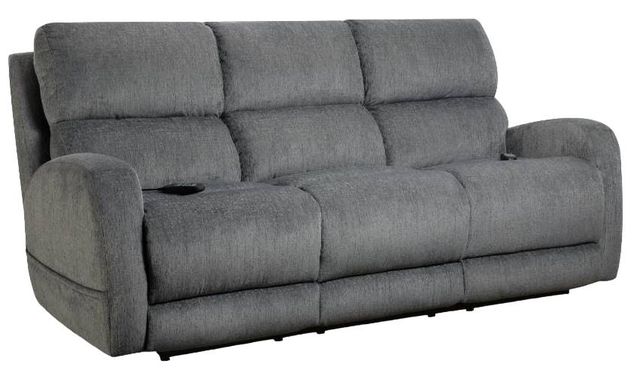 HomeStretch 193 Gray Double Power Reclining Sofa-0