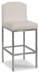 Woodbridge Furniture Venice Brushed Nickel/Stainless Steel/White Bar Stool-0