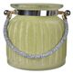 A & B Home Lula Green Frosted Vase-0