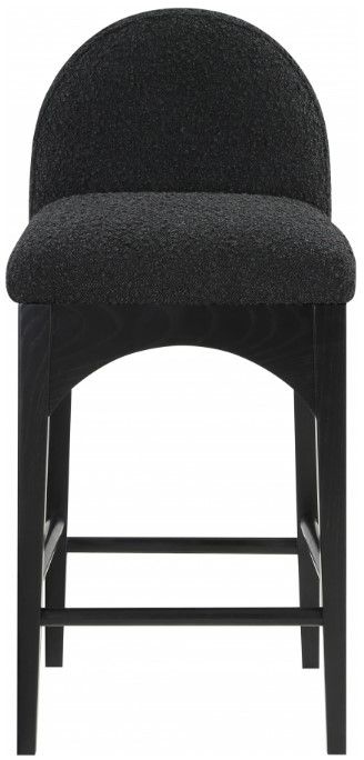 Meridian Furniture Waldorf Black Boucle Counter Stool-1