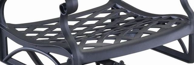 homestyles® Sanibel Black Outdoor Swivel Rocking Chair-1